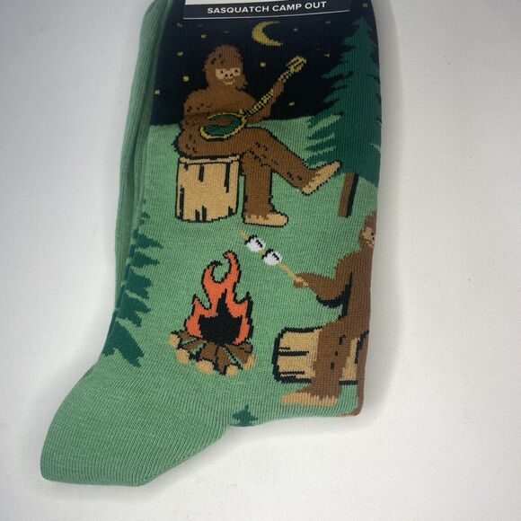 Sock It To Me “Sasquatch Camp Out” Men’s Crew *NEW* - Funny Novelty Gift Sz 9-13 - Picture 1 of 7